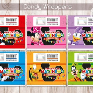 Print-It-Yourself (Digitale Kopie) Mickey Mouse Clubhouse inspiriert - maßgeschneiderte Schokoladenverpackungen - Hershey 1.55 oz **
