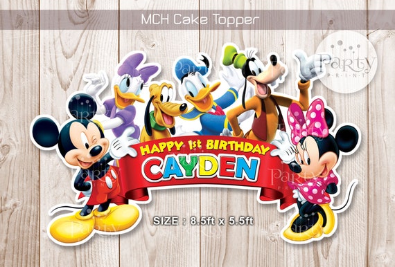 Personalised Printed "MICKEY MOUSE" Birthday Card Any Age Name