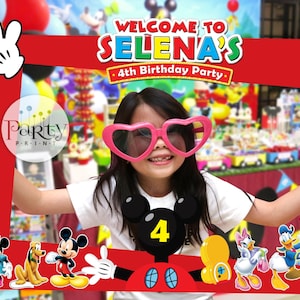 Print-It-Yourself (Digital Copy) Mickey Mouse Clubhouse Inspired DIY Photo Frame Prop**No physical item will be shipped**