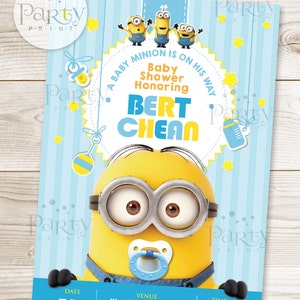 Print It Yourself Digital Copy Minions Standee Baby Shower Etsy