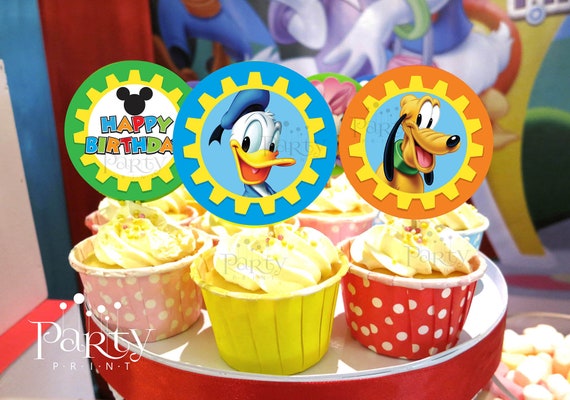 Print-It-Yourself (Digital Copy) Mickey Mouse Clubhouse Inspired - Cupcake Topper **No physical item will be shipped Il_570xn