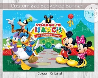 Print-It-Yourself (Digital Copy) Mickey Mouse Clubhouse Inspired Backdrop Banner **No physical item will be shipped