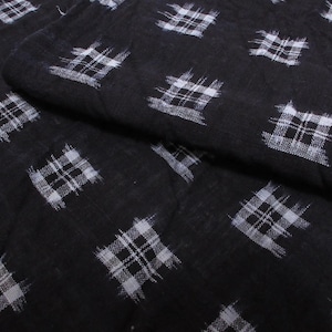 Vintage Japanese indigo fabric / Aizome / Kasuri / Japanese ikat design / No.25081916
