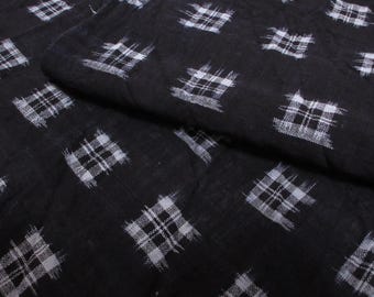 Vintage Japanese indigo fabric / Aizome / Kasuri / Japanese ikat design / No.25081916