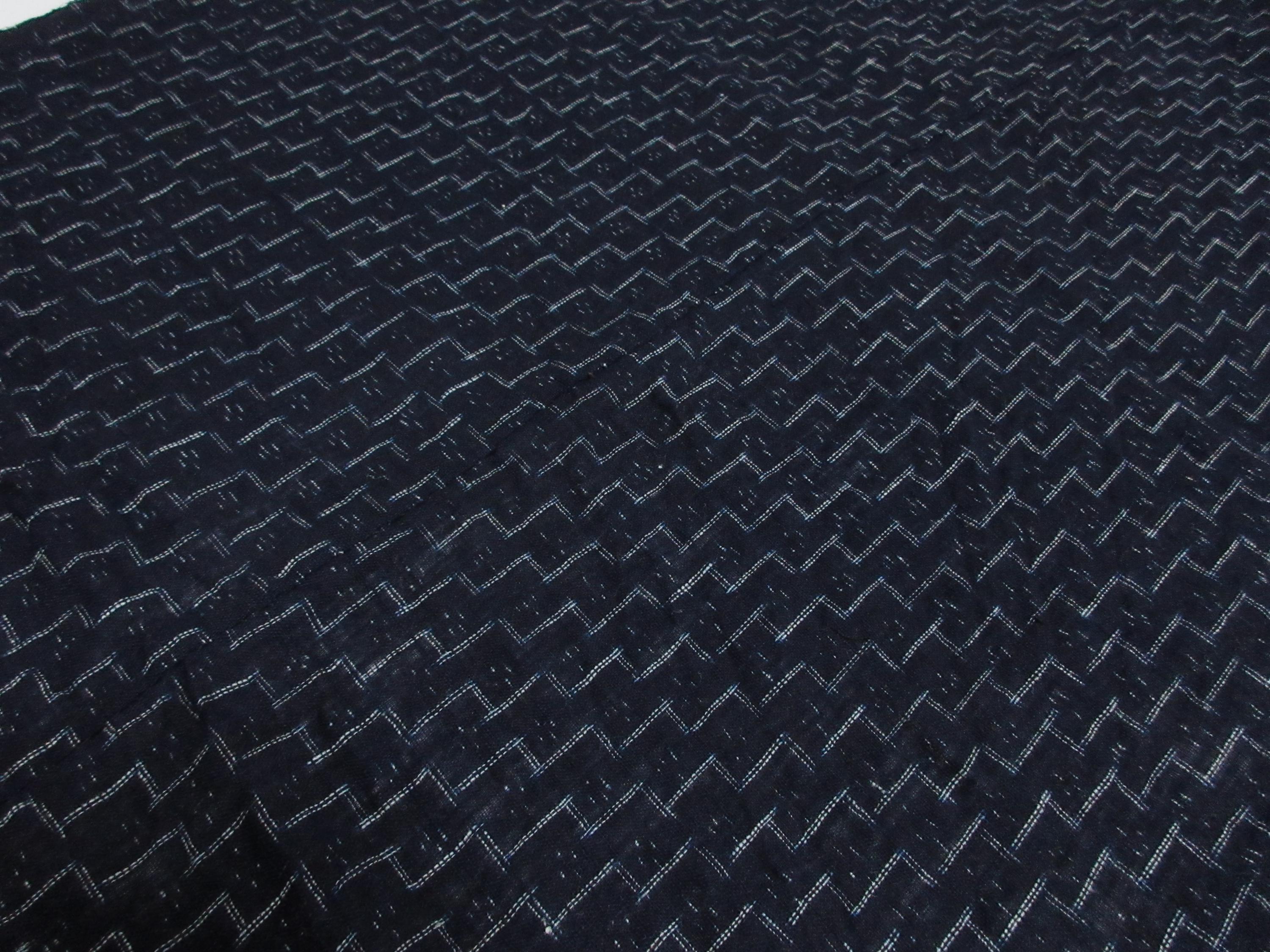 やどぎり Vintage Japanese Indigo Fabric / Aizome / Kasuri / Japanese Ikat