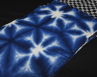Vintage Japanese tie-dye fabric  / Sekka-shibori / Aizome / Boro / No.2509124