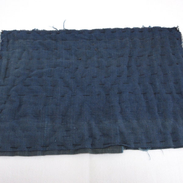 Vintage Japanese indigo sashiko fabric / Boro / Aizome / ZO-KIN / No.2306264