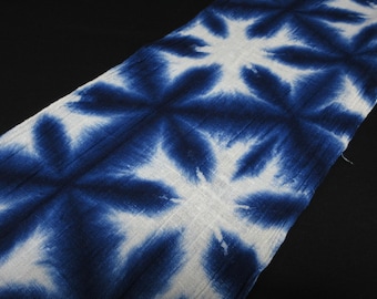 Vintage Japanese tie-dye fabric  / Sekka-shibori / Aizome / No.2509121