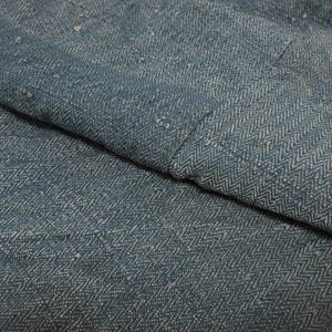 Vintage Japanese Cotton&Silk fabric / Aizome / No.25010174