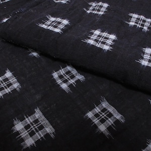 Vintage Japanese indigo fabric / Aizome / Kasuri / Japanese ikat design / No.25081915