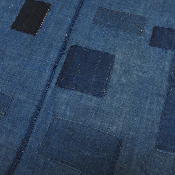 Vintage Japanese indigo fabric / AIZOME / Boro / No.2206259