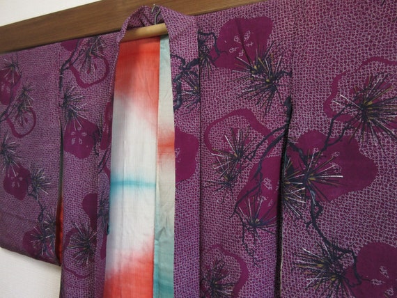 Vintage haori / japanese silk kimono jacket / Naga