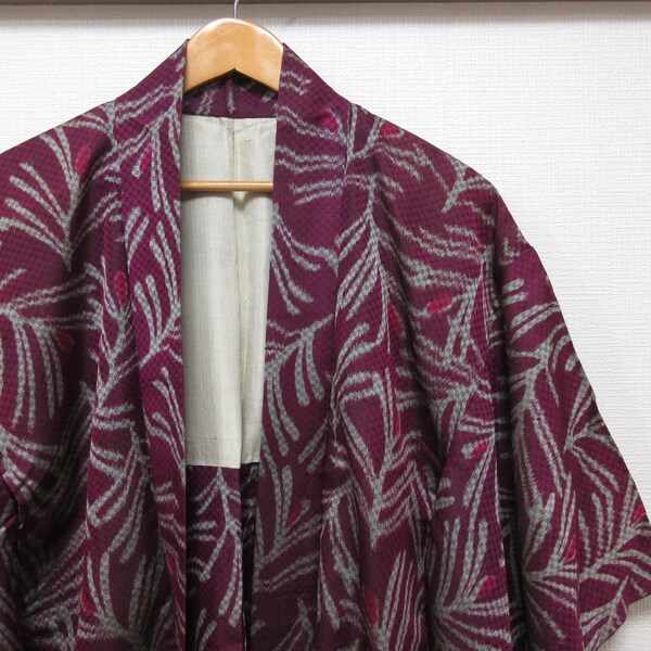 Meisen haori / Vintage japanese silk kimono jacket / Free shipping！ No 190102512