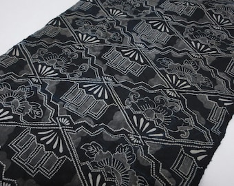 Vintage Japanese indigo fabric / KATAZOME / AIZOME / No.2508029