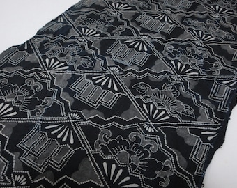 Vintage Japanese indigo fabric / KATAZOME / AIZOME / No.2508028