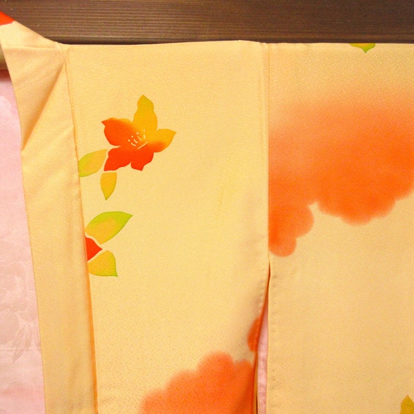 Haori kimono jacket / Vintage japanese silk haori jacket / No 22012072