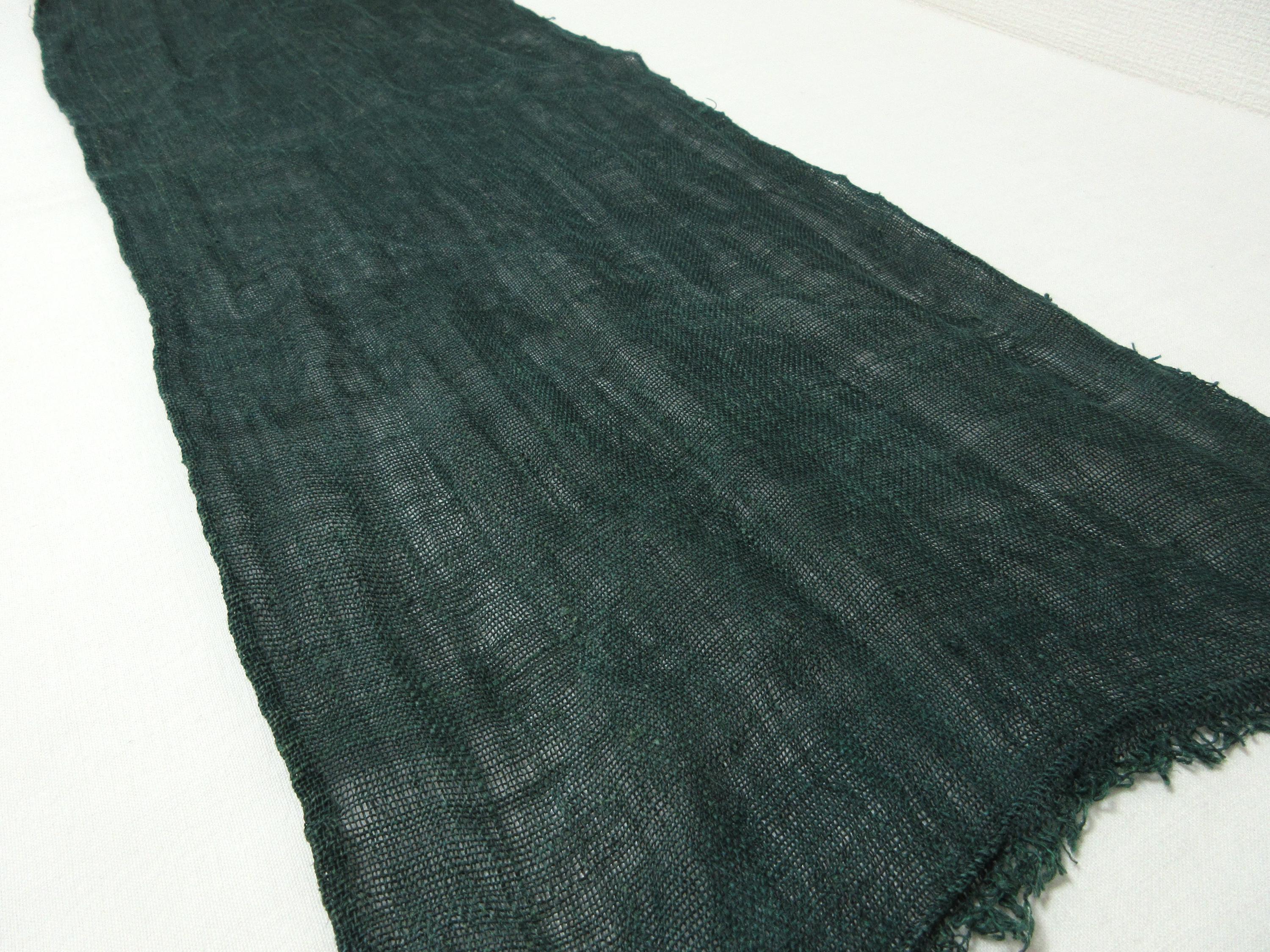 Vintage Japanese Linen Mosquito Net Fabric / Kaya / Kusakizome