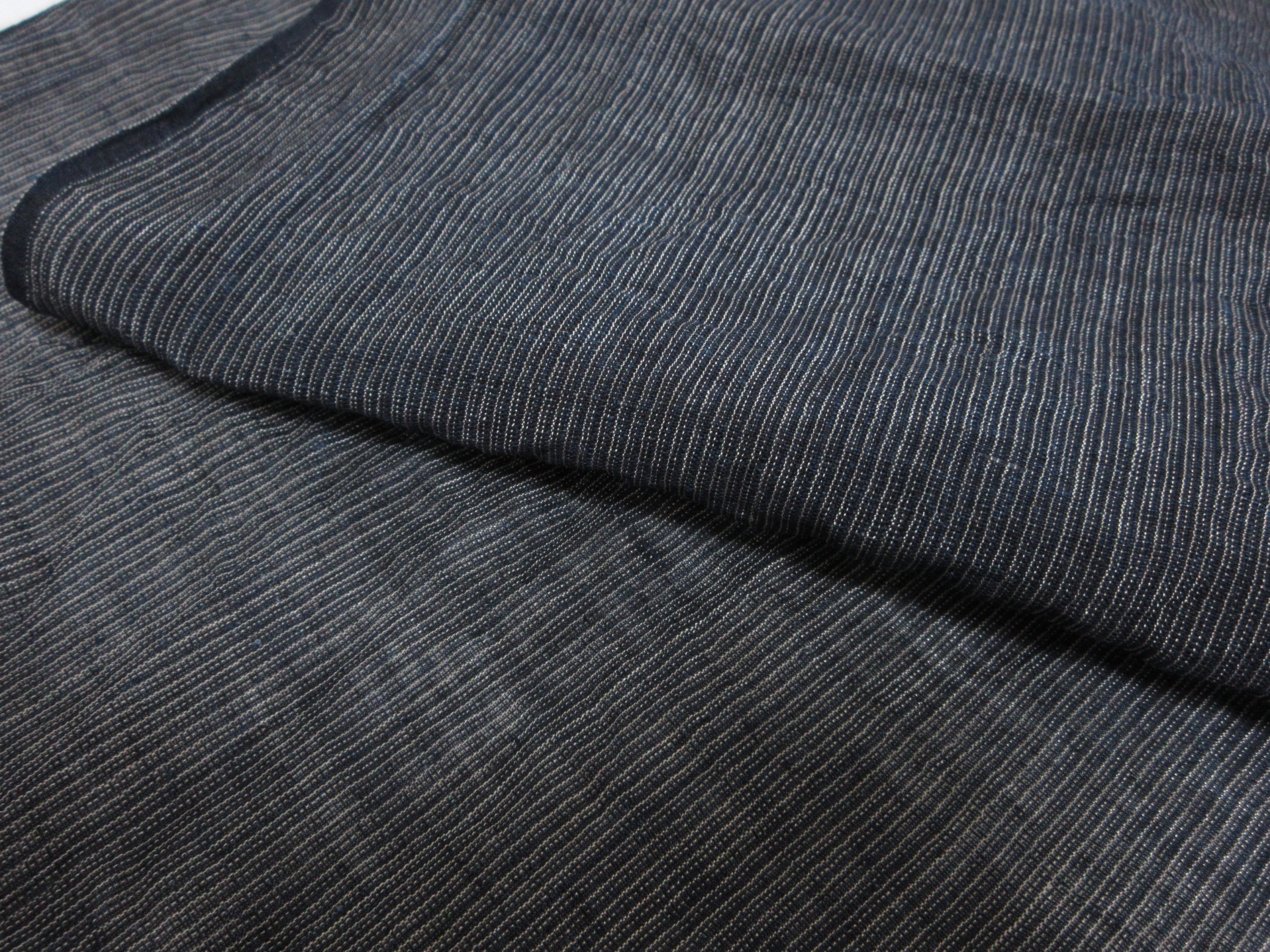 takamasa hosobaRihanna Vintage Japanese Indigo Linen Fabric / Aizome / Asa / Shima