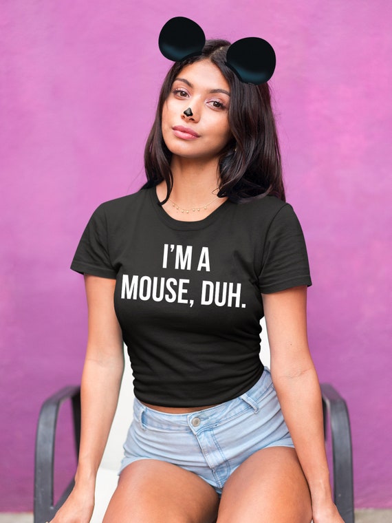 Womens Halloween Party Costume Mean Girls Top Ladies I/'m A Mouse Duh T Shirt