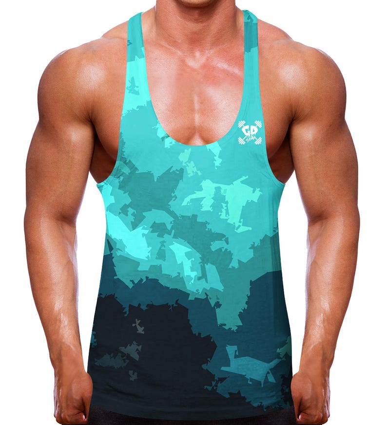 Men/'s Stringer Vest Gym Vest Bodybuilding Clothing Racerback Vest Abstract Ocean Men/'s Gym Vest Y Back Vest Crossfit Vest