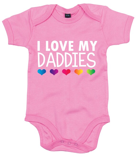 Daddies Baby Bodysuit /"I Love my Daddies/" Baby grow Vest LGBT Gay Pride Dads