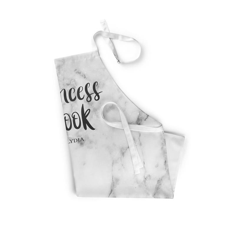 Contemporary Kitchen Baking Chef Cook Mum Dad Gift Idea Name King Queen Princess L211 Personalised Apron Personalised Modern Marble Apron