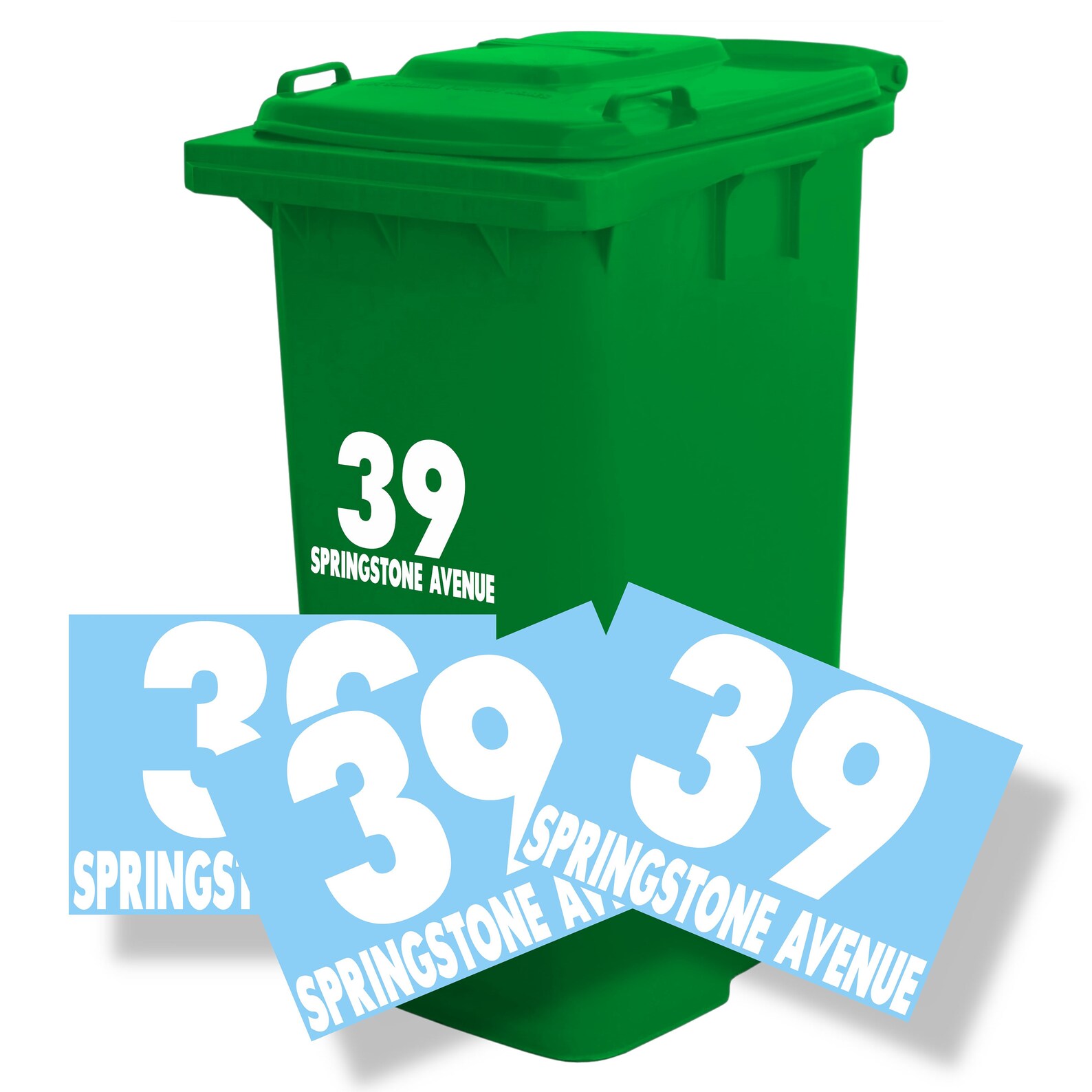 Personalised Bin Stickers Self Adhesive Vinyl Cut Bin Labels Etsy