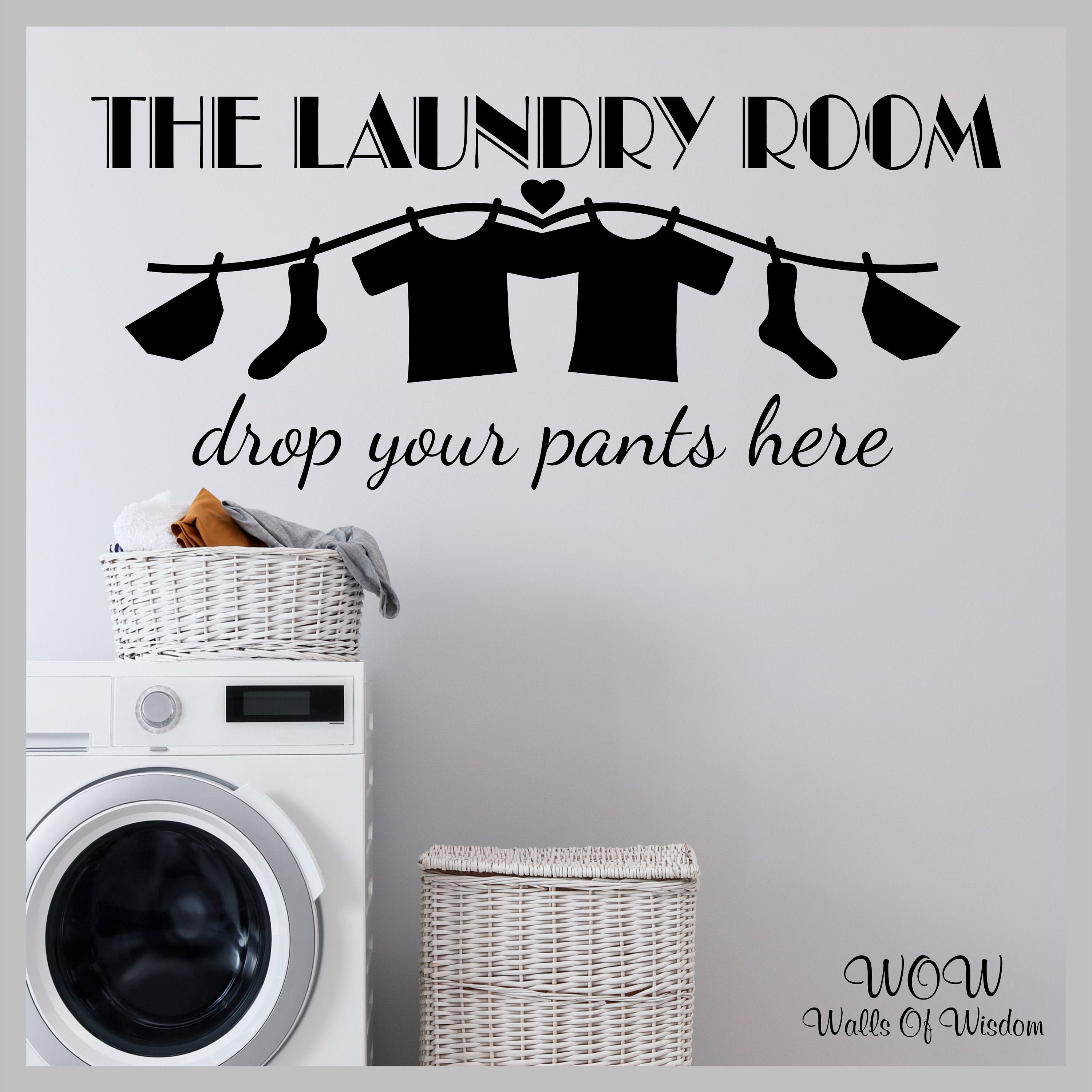 The Laundry Room Wall Sticker Wall Decal Wall Art Sticker Etsy