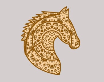 Download Horse Mandala Svg Etsy