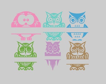 Download Split Owl Svg Etsy