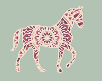 Download Layered Horse Svg Etsy