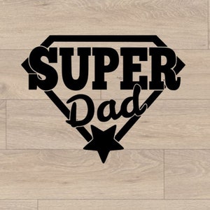 Super Pai. Arquivo de corte SVG. Contém arquivos SVG, PNG, DXF. Baixar digitais. Cricut. Silhueta. Clip-art.