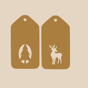 Christmas gift tag bundle.  SVG, DXF, PNG files.