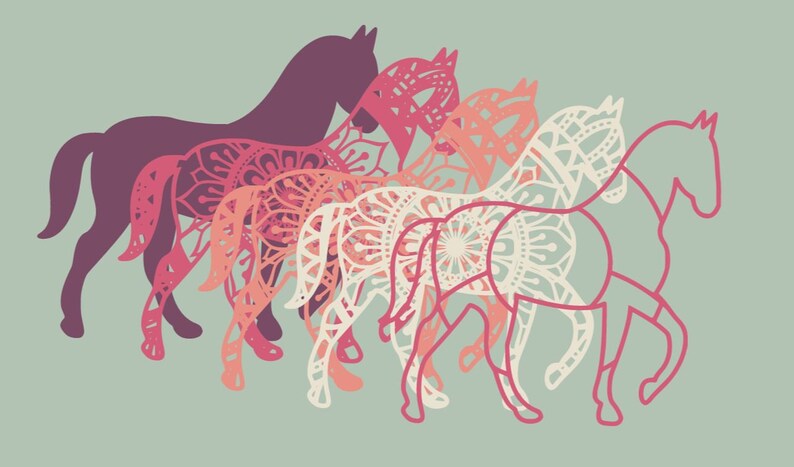 Free Free Layered Horse Svg 168 SVG PNG EPS DXF File