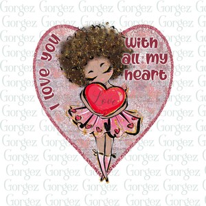 Te amo con todo mi corazón PNG #2 Sublimación. Amor, corazón, San Valentín, compromiso, matrimonio, amantes. Descarga digital, no es un elemento físico