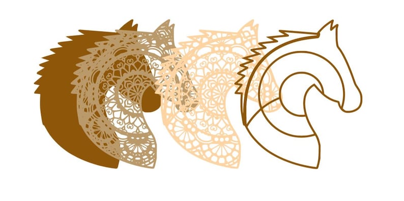 Free Free 231 Layered Horse Mandala SVG PNG EPS DXF File