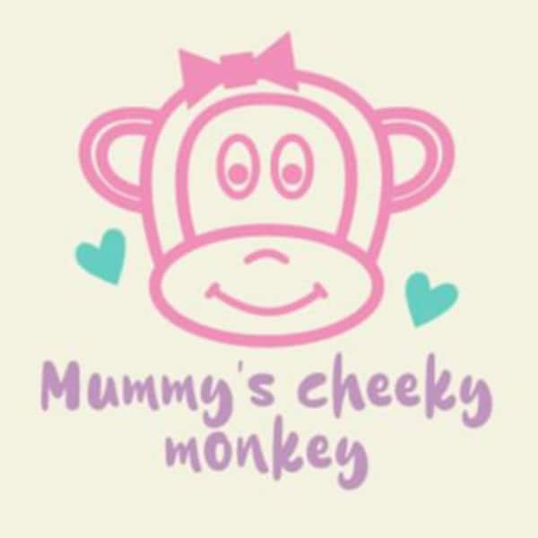 Daddy's/ Mommy's/  Mummy's cheeky monkey SVG, DXF png files.  Baby/kids designs.  Digital download.