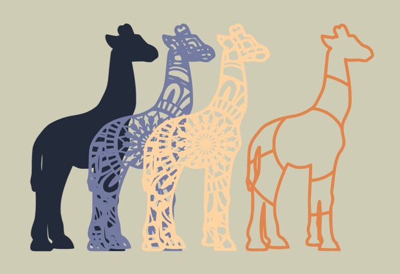 Free Free Layered Giraffe Svg 725 SVG PNG EPS DXF File