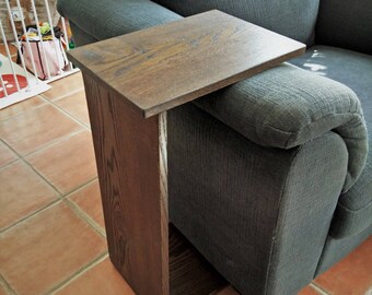 Handcrafted Hardwood Sofa Arm Rest Tray Side Table Fits Ikea Etsy