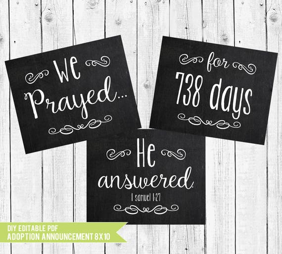 Adoption signs Adoption chalkboard Adoption Announcement We | Etsy