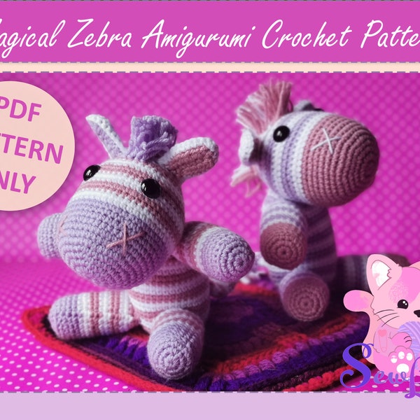 Magical Zebra Amigurumi Crochet Pattern