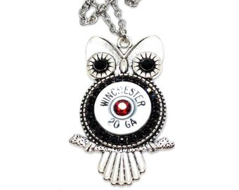 Owl shotgun shell necklace