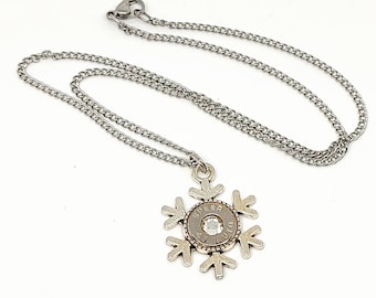 Snowflake bullet necklace choose center color