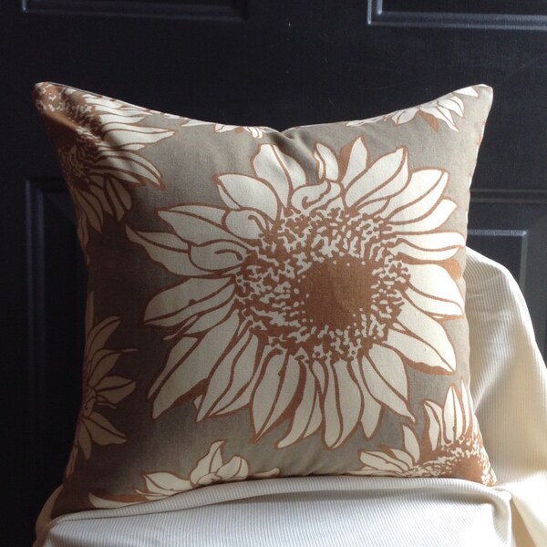 Sun Peddler Sunflower 16x16 Pillow Cover, Pillow Sham, Decorative Throw Pillow Case, Cushion Cover.