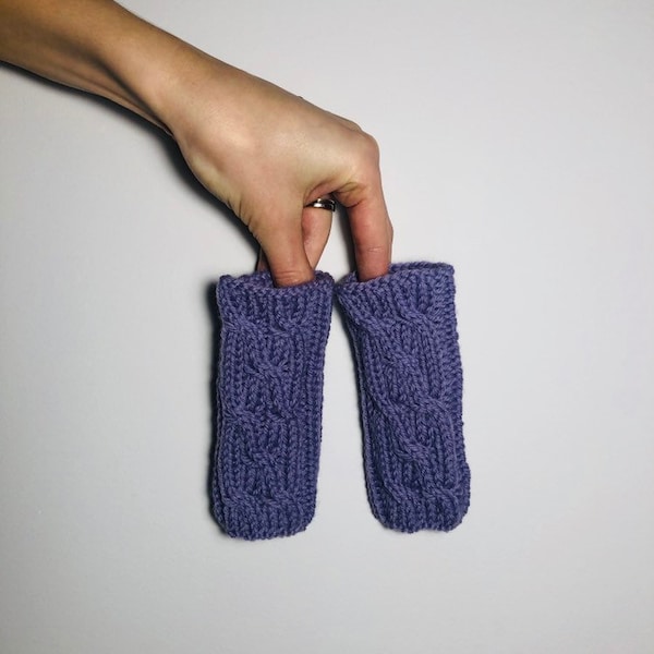 Baby/Toddler Hand Warmers - Wrist Warmers - Knitted Fingerless Gloves