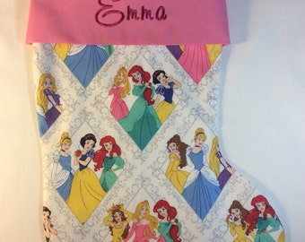 Disney Princesses Personalized Christmas Stocking