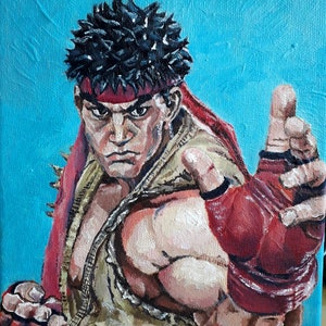 Originele art print, &quot;Ryu&quot; (5&quot;x7&quot;, 8&quot;x10&quot; en &quot;A4&quot; maten beschikbaar)