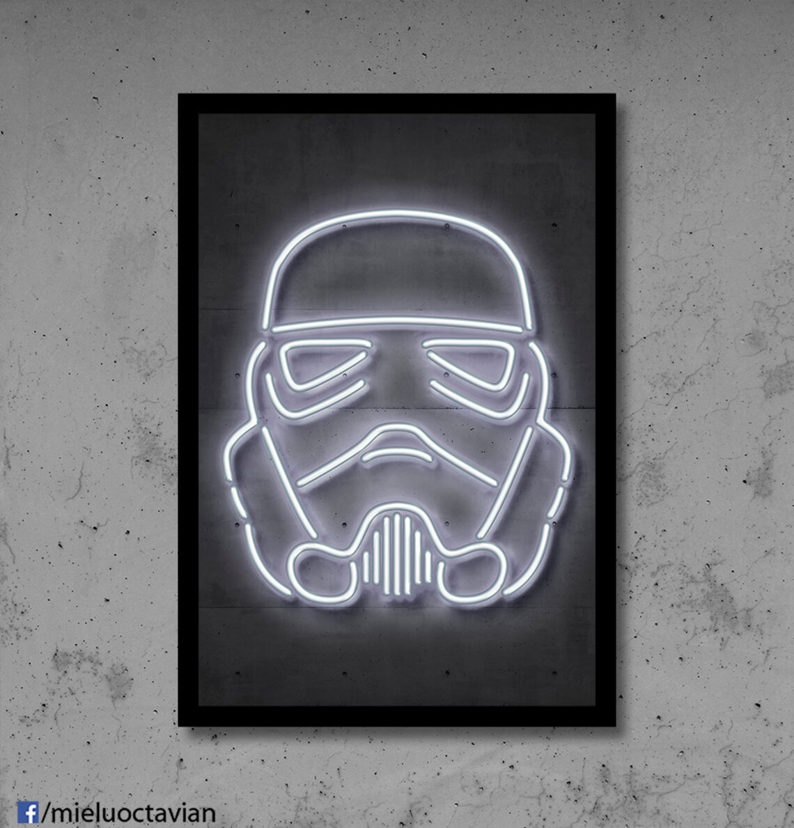 Stormtrooper Wall Art Neon Art Stormtrooper Neon Star Wars Art Etsy