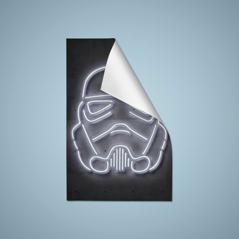 Stormtrooper Wall Art Neon Art Stormtrooper Neon Star Wars Art Etsy