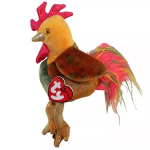 TY Beanie Baby - THE ROOSTER Chinese Zodiac (5 inch) - New Retired With Tags